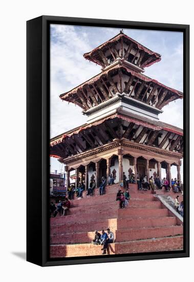 Maju Deval Temple, Durbar Square, UNESCO World Heritage Site, Kathmandu, Nepal, Asia-Andrew Taylor-Framed Premier Image Canvas