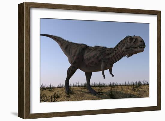 Majungasaurus in a Barren Environment-Stocktrek Images-Framed Art Print