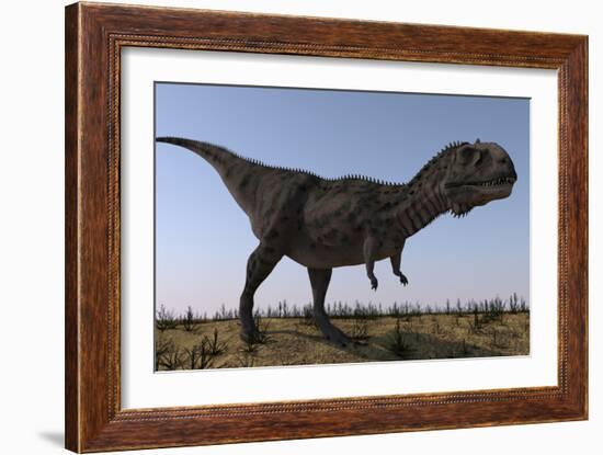 Majungasaurus in a Barren Environment-Stocktrek Images-Framed Art Print