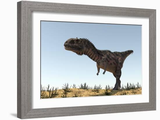 Majungasaurus in a Barren Environment-Stocktrek Images-Framed Art Print