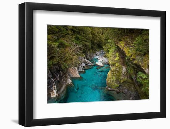 Makarora, New Zealand. The Blue Pools of Makarora offer enticing blue waters to swim in.-Micah Wright-Framed Photographic Print