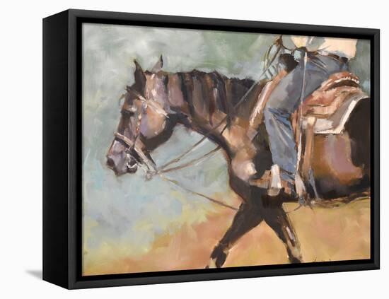 Makawao Cowpony-Jeri Ireland-Framed Stretched Canvas