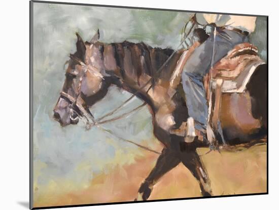 Makawao Cowpony-Jeri Ireland-Mounted Art Print