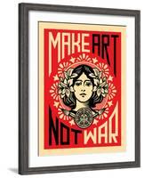 Make Art Not War-Shepard Fairey-Framed Art Print