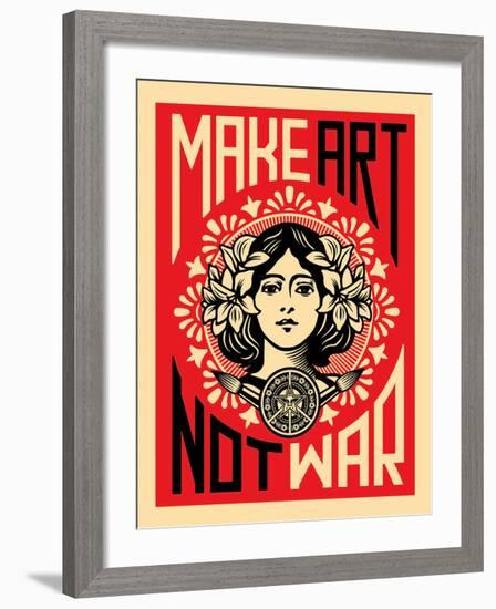 Make Art Not War-Shepard Fairey-Framed Art Print