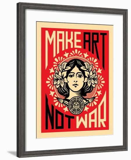 Make Art Not War-Shepard Fairey-Framed Art Print