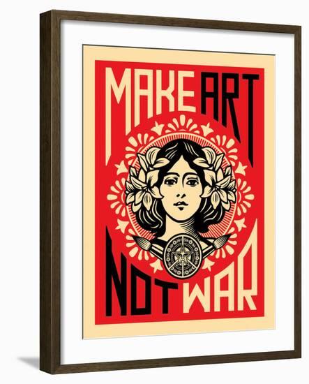 Make Art Not War-Shepard Fairey-Framed Art Print