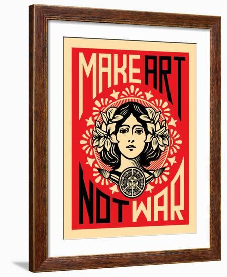 Make Art Not War-Shepard Fairey-Framed Art Print