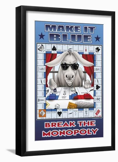 Make It Blue, Break the Monopoly-Richard Kelly-Framed Art Print