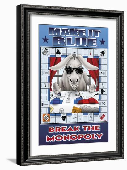 Make It Blue, Break the Monopoly-Richard Kelly-Framed Art Print