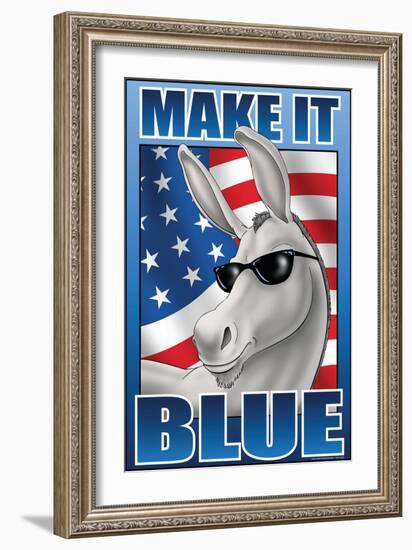 Make It Blue the Mascot-Richard Kelly-Framed Art Print