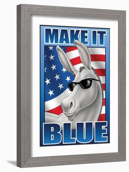 Make It Blue the Mascot-Richard Kelly-Framed Art Print