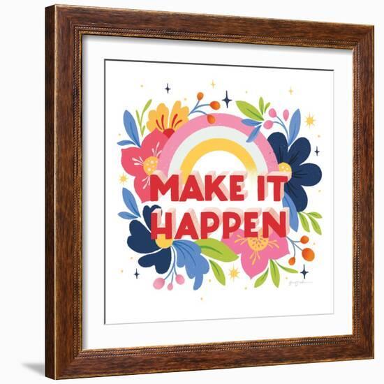 Make It Happen I Bright Sq-Gia Graham-Framed Art Print