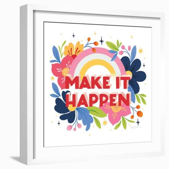 Make It Happen I Bright Sq-Gia Graham-Framed Art Print