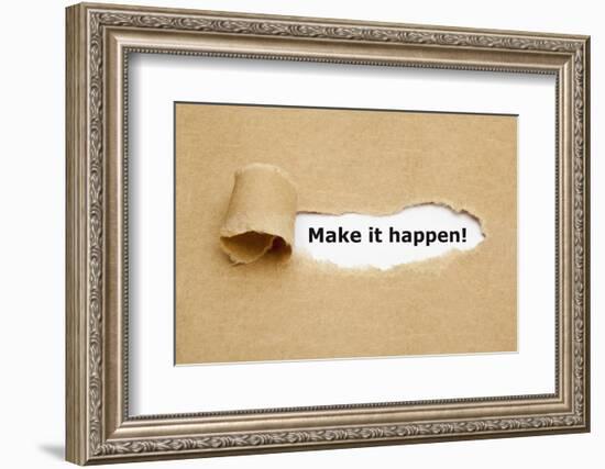 Make it Happen Torn Paper-Ivelin Radkov-Framed Premium Photographic Print
