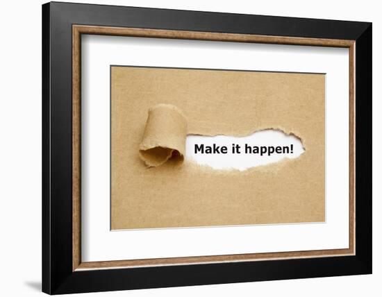 Make it Happen Torn Paper-Ivelin Radkov-Framed Premium Photographic Print