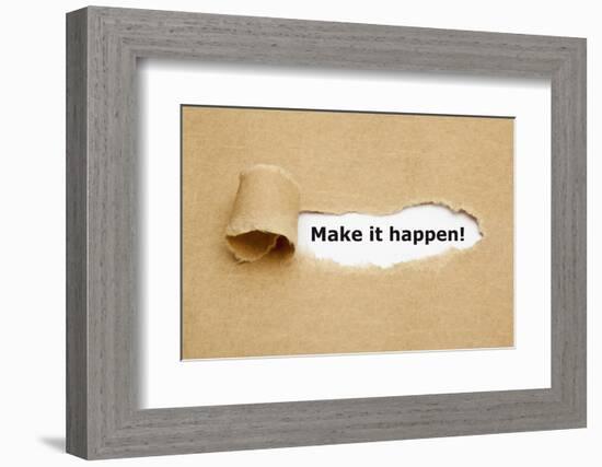 Make it Happen Torn Paper-Ivelin Radkov-Framed Photographic Print