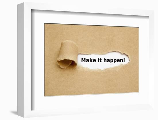 Make it Happen Torn Paper-Ivelin Radkov-Framed Photographic Print