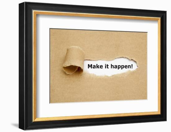 Make it Happen Torn Paper-Ivelin Radkov-Framed Photographic Print