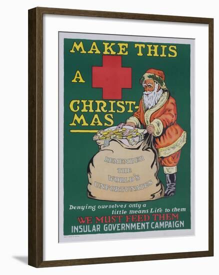 Make This a Red Cross Christmas Poster-null-Framed Giclee Print