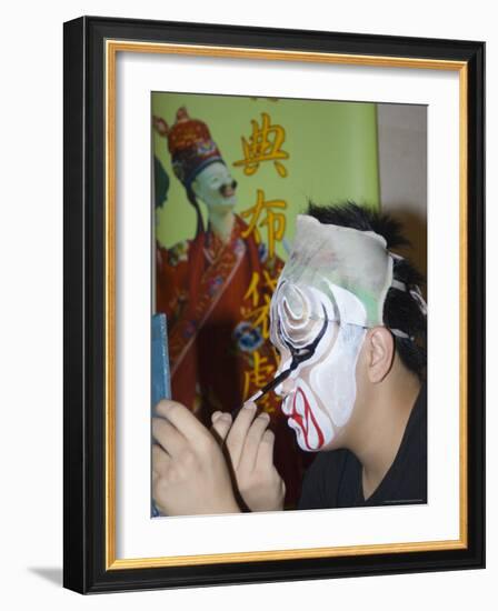 Make-Up Preparations, Taipei Eye, Chinese Theatre, Cultural Dance Performance, Taipei City, Taiwan-Christian Kober-Framed Photographic Print