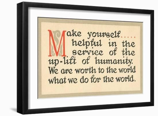 Make Yourself Helpful-null-Framed Art Print