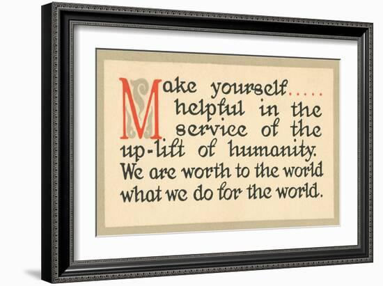 Make Yourself Helpful-null-Framed Art Print