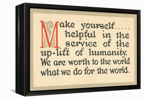 Make Yourself Helpful-null-Framed Stretched Canvas