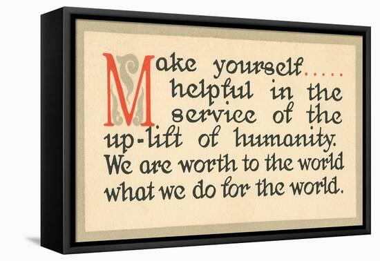 Make Yourself Helpful-null-Framed Stretched Canvas