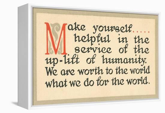 Make Yourself Helpful-null-Framed Stretched Canvas