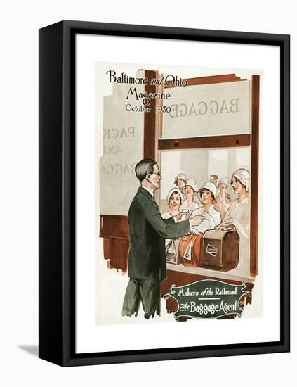 Makers of the Railroad: the Baggage Agent-Charles H. Dickson-Framed Premier Image Canvas