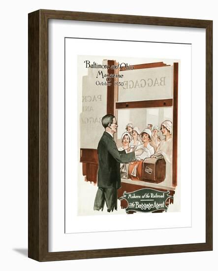 Makers of the Railroad: the Baggage Agent-Charles H. Dickson-Framed Giclee Print