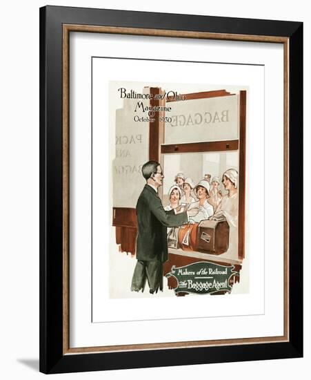 Makers of the Railroad: the Baggage Agent-Charles H. Dickson-Framed Giclee Print