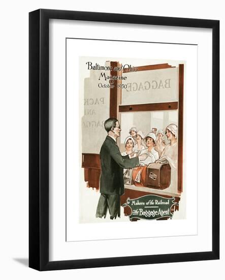Makers of the Railroad: the Baggage Agent-Charles H. Dickson-Framed Giclee Print