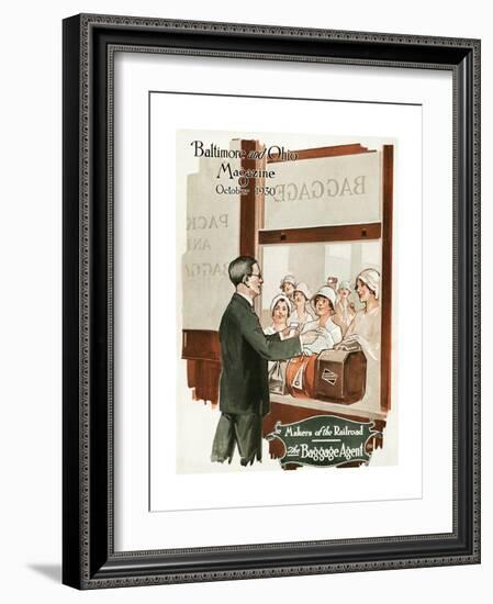 Makers of the Railroad: the Baggage Agent-Charles H. Dickson-Framed Giclee Print