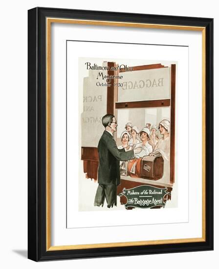 Makers of the Railroad: the Baggage Agent-Charles H. Dickson-Framed Giclee Print