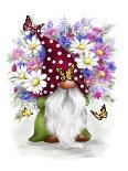 Gnome with Flowers-MAKIKO-Giclee Print