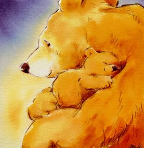 Mother Bear's Love I by Makiko