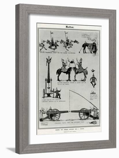 Making a German Officers Mess a Success-William Heath Robinson-Framed Art Print