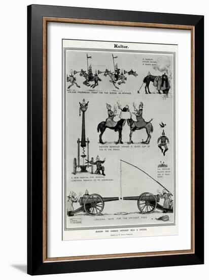 Making a German Officers Mess a Success-William Heath Robinson-Framed Art Print