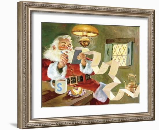 Making a List... Checking it Twice!!-Hal Frenck-Framed Giclee Print