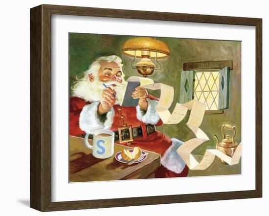 Making a List... Checking it Twice!!-Hal Frenck-Framed Giclee Print