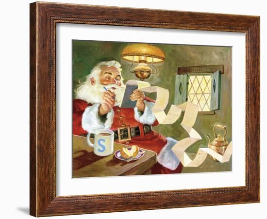 Making a List... Checking it Twice!!-Hal Frenck-Framed Giclee Print