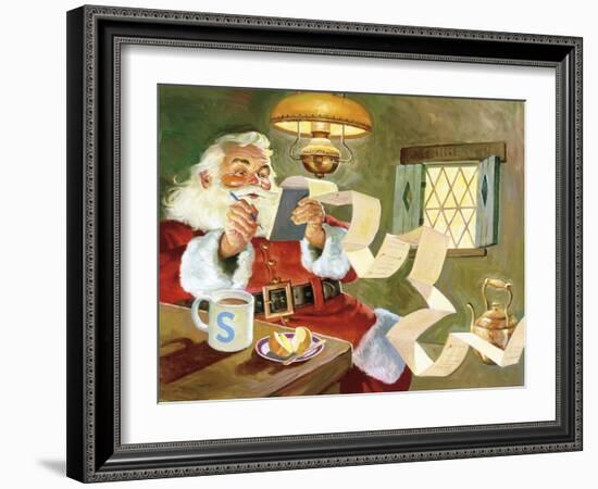 Making a List... Checking it Twice!!-Hal Frenck-Framed Giclee Print