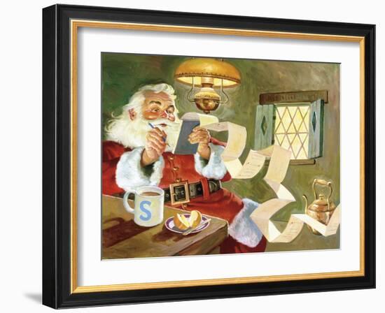 Making a List... Checking it Twice!!-Hal Frenck-Framed Giclee Print