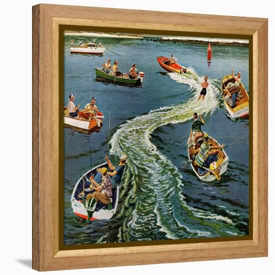 "Making a Wake", July 26, 1958-Ben Kimberly Prins-Framed Premier Image Canvas