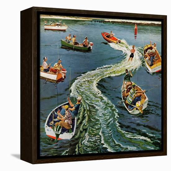 "Making a Wake", July 26, 1958-Ben Kimberly Prins-Framed Premier Image Canvas