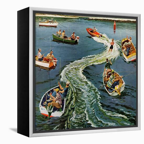 "Making a Wake", July 26, 1958-Ben Kimberly Prins-Framed Premier Image Canvas