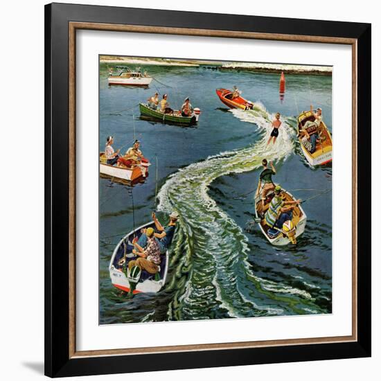 "Making a Wake", July 26, 1958-Ben Kimberly Prins-Framed Premium Giclee Print