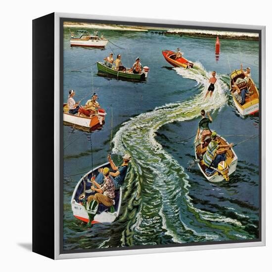 "Making a Wake", July 26, 1958-Ben Kimberly Prins-Framed Premier Image Canvas